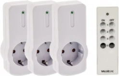 Komfort Valueline VLWSOCKET03 Steckdosensatz (3 Stk.)