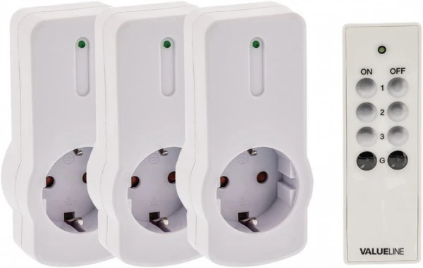 Komfort Valueline VLWSOCKET03 Steckdosensatz (3 Stk.) 3 Komfort Valueline VLWSOCKET03 Steckdosensatz (3 Stk.)