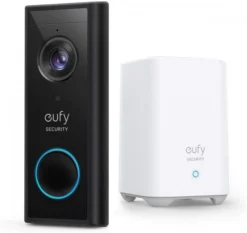 Sicherheit Eufy Video Doorbell 2K Inkl. Homebase 2 Schwarz