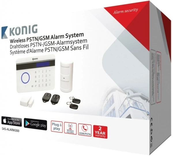 Sicherheit König SAS-ALARM300 Drahtloses Alarmsystem 4 Sicherheit König SAS-ALARM300 Drahtloses Alarmsystem – Bild 2