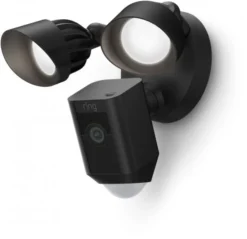Sicherheit Ring Floodlight Cam Wired Plus Outdoor-Überwachungskamera Schwarz
