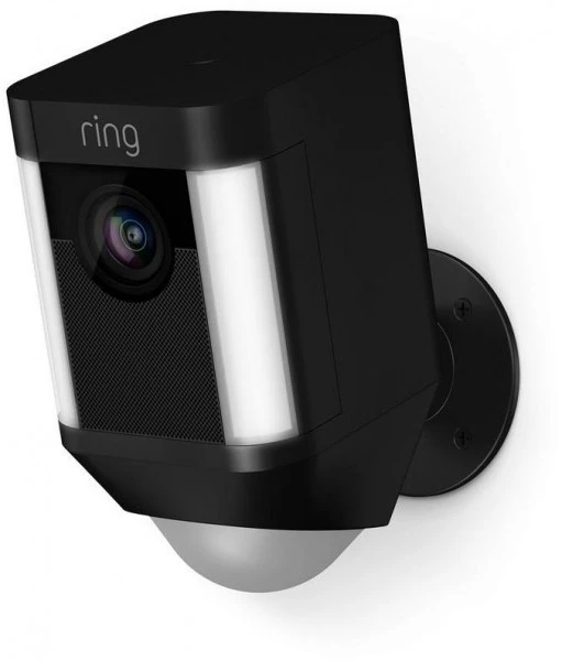Ring Spotlight Sicherheitskamera (Akku) Schwarz 3 Ring Spotlight Sicherheitskamera (Akku) Schwarz