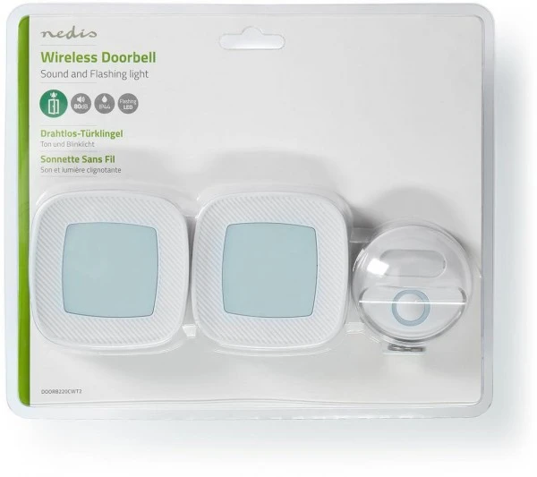 Komfort Nedis DOORB220CWT2 Drahtlos-Türklingel-Set 4 Komfort Nedis DOORB220CWT2 Drahtlos-Türklingel-Set – Bild 2